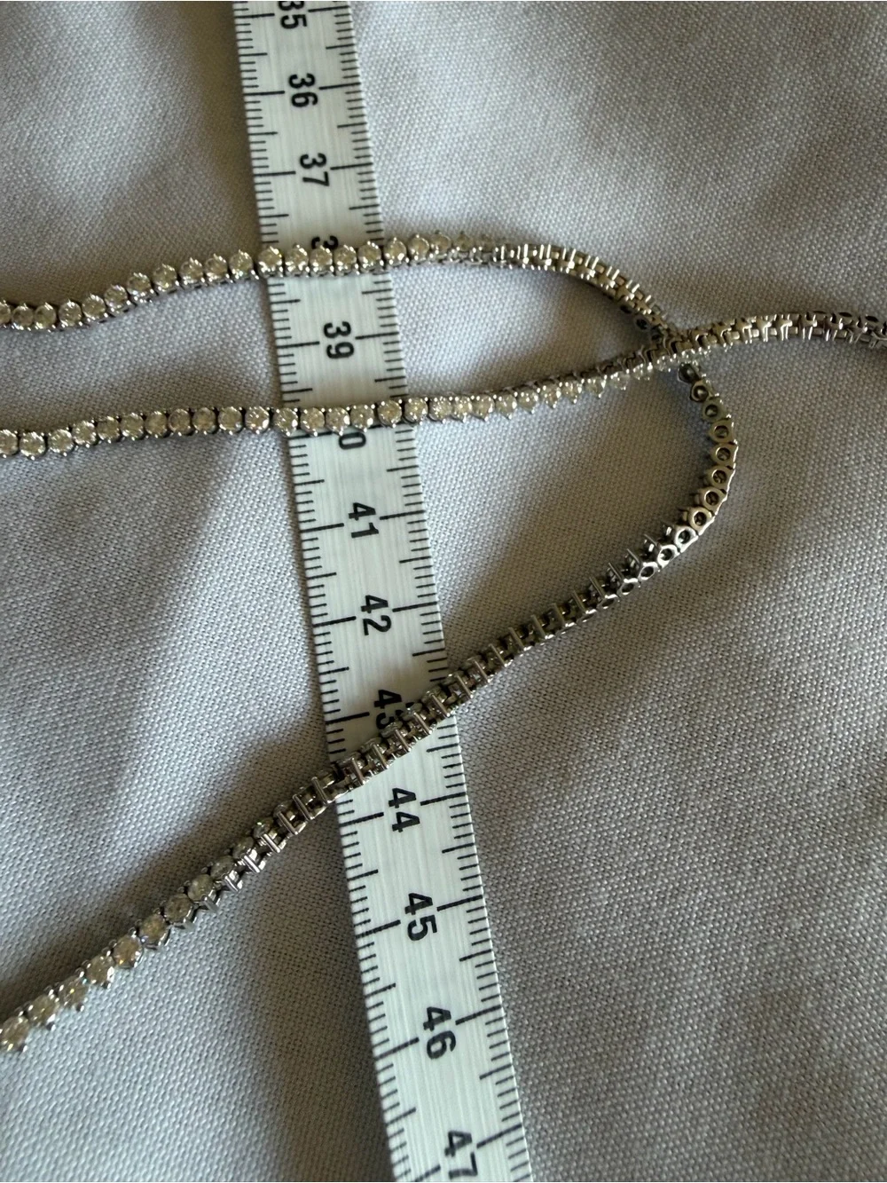 925 Sterling Silver Moissanite Tennis Necklace 12–15 CT DEW 18” 3.2mm 17.9g